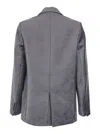 Forte Forte Stretch Velvet Masculine Jacket In Gray