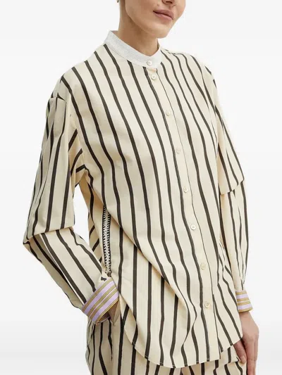 Forte Forte Stripe-pattern Shirt In Neutral