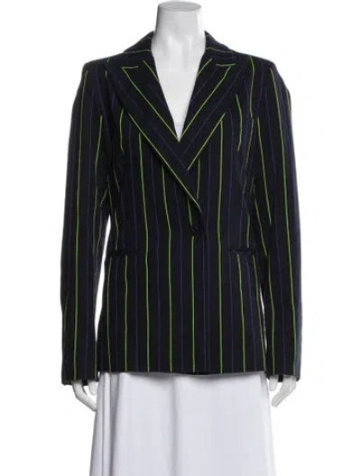 Pre-owned Forte Forte Striped Blazer In Blue