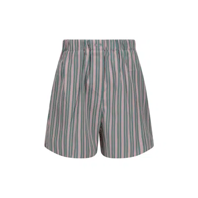 Forte Forte Striped Boxer Shorts In Black
