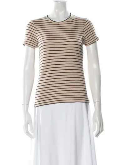 Pre-owned Forte Forte Striped Crew Neck T-shirt In Neutral