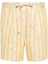Forte Forte Striped Drawstring Shorts In Orange