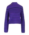 FORTE FORTE FORTE FORTE STRIPED HIGH-NECK JUMPER