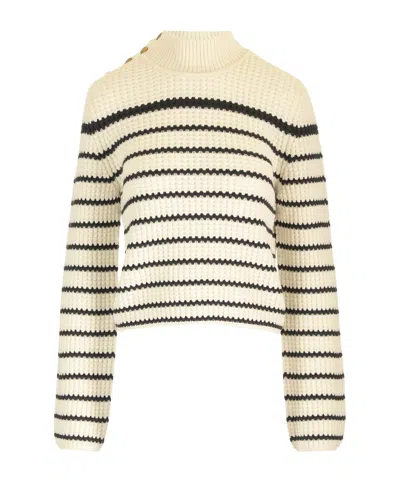 Forte Forte Striped Sweater In Neutral