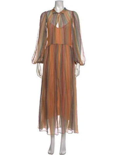 Pre-owned Forte Forte Striped Midi Length Dress In Multi