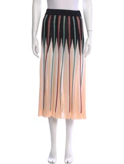 Pre-owned Forte Forte Striped Midi Length Skirt W/ Tags In Multi
