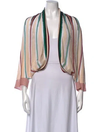 Pre-owned Forte Forte Striped Open Front Sweater In Multicolor