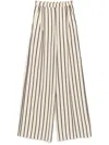 Forte Forte Striped Palazzo Pants In Neutral