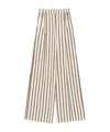Forte Forte Striped Palazzo Pants In Neutral