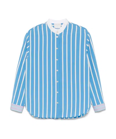 Forte Forte Striped Shirt In Blue
