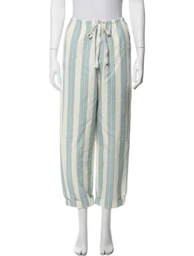 Pre-owned Forte Forte Striped Straight Leg Pants In Neutrals