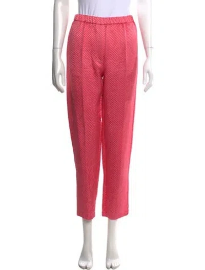 Pre-owned Forte Forte Striped Straight Leg Pants In Pink