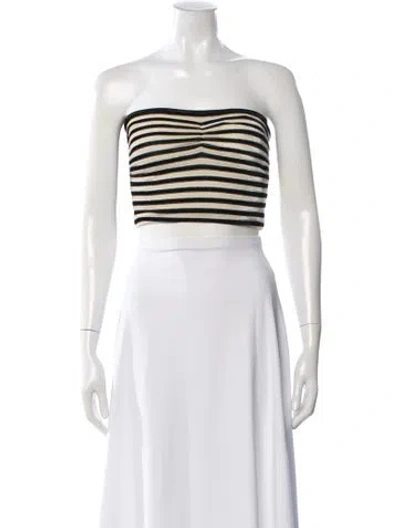 Pre-owned Forte Forte Striped Strapless Crop Top