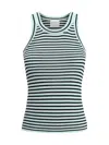 Forte Forte Striped Pattern Tank Top In Abisso