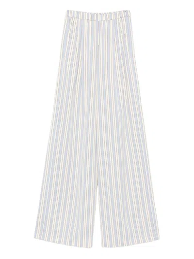 Forte Forte Striped Trousers In White