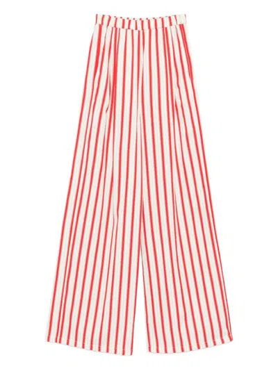 Forte Forte Striped Trousers In White