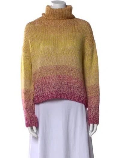 Pre-owned Forte Forte Striped Turtleneck Sweater In Yellow