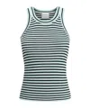 Forte Forte Striped Pattern Tank Top In Green