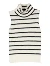Forte Forte Striped Sleeveless Blouse In Blanco