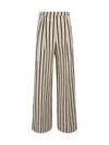 Forte Forte Striped Palazzo Pants In Neutral