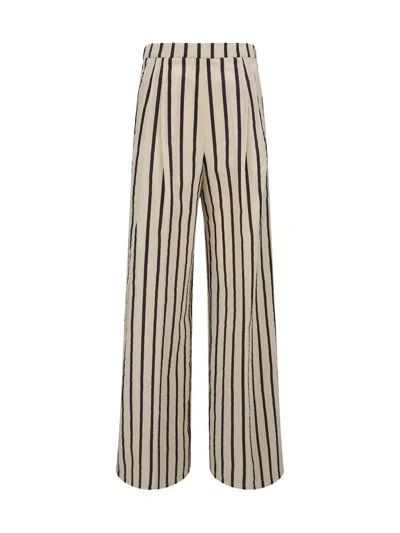 Forte Forte Striped Wide Leg Pants