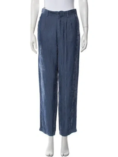 Pre-owned Forte Forte Striped Wide Leg Pants In Blue