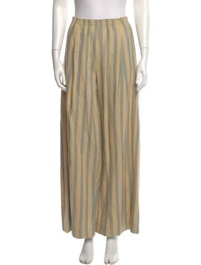Pre-owned Forte Forte Striped Wide Leg Pants In Neutral
