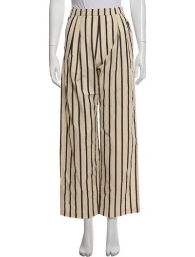 Pre-owned Forte Forte Striped Wide Leg Pants In Neutrals