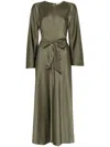 Forte Forte Forte_forte Stretch Heavy Satin Silk Sash Dress Clothing