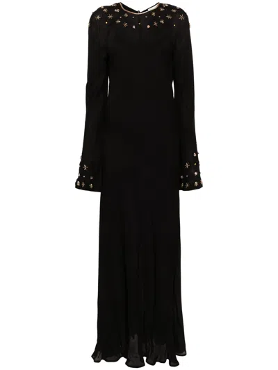 FORTE FORTE FORTE FORTE "THE STARS OF BALI" EMBROIDERY GEORGETTE DRESS