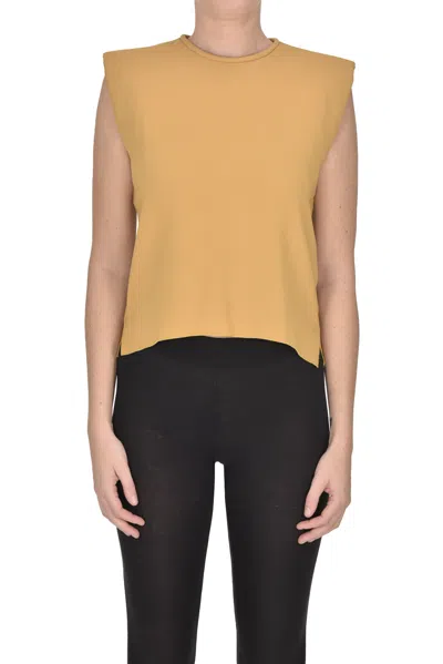 Forte Forte Structured Crepè Top In Brown