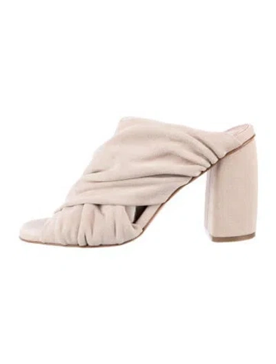 Pre-owned Forte Forte Suede Cutout Accent Sandals In Pink