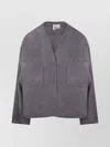 Forte Forte Suede Kimono Jacket Long Sleeves In Gray