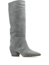 Forte Forte Suede Knee-high Boots In Gray