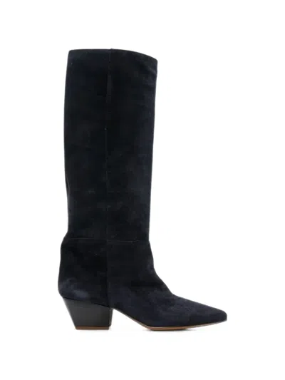 Forte Forte Suede Knee-high Boots In Blue