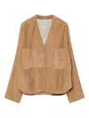 Forte Forte Suede Patch-pockets Jacket In Neutral