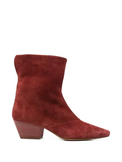 Forte Forte Suede Pointed-toe Ankle Boots In Brown