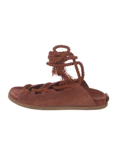 Pre-owned Forte Forte Suede Sandals In Brown