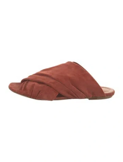 Pre-owned Forte Forte Suede Slides In Red