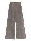 Forte Forte Suede Trousers In Gray