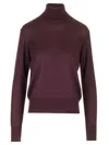 Forte Forte Turtleneck Rib Trim Plain Knit Pullover In White