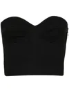 Forte Forte Sweetheart Cropped Top In Black