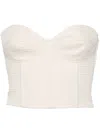 Forte Forte Sweetheart-neck Cotton Crop Top In Neutrals