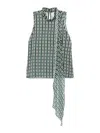 Forte Forte Geometric-print Top In Green