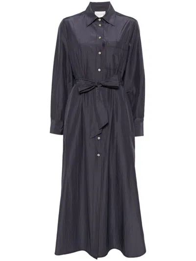 Forte Forte Taffeta Midi Dress In Blue
