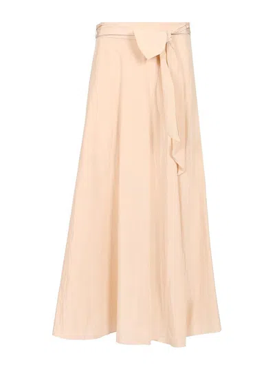 FORTE FORTE TAFFETA MIDI SKIRT
