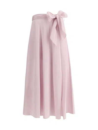 Forte Forte Taffeta Wallet Skirt In Pink