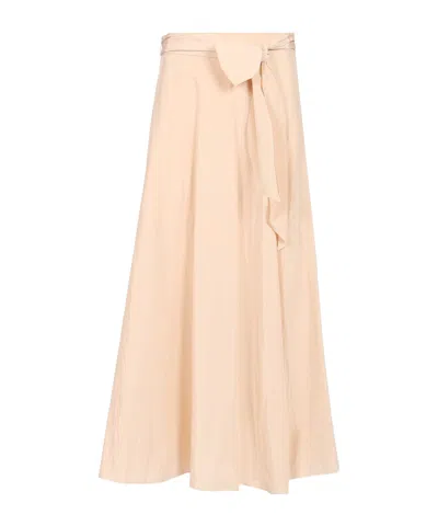 Forte Forte Taffeta Midi Skirt In Pink