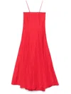 Forte Forte Taffetas Long Dress In Red