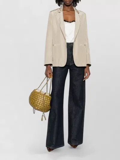 Forte Forte Tailored Blazer Notched Lapels Buttoned Cuffs In Brown